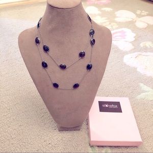 STONEFOX long sterling Smokey Quartz necklace